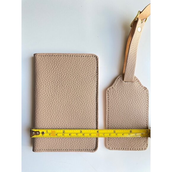 Lucchese Leather Passport Holder + Luggage Tag Set – Blush R1236-6511 - Picture 6 of 8